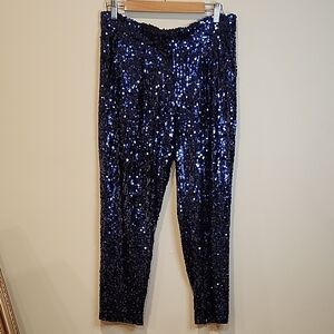 Sequin Women's Pants - Blue